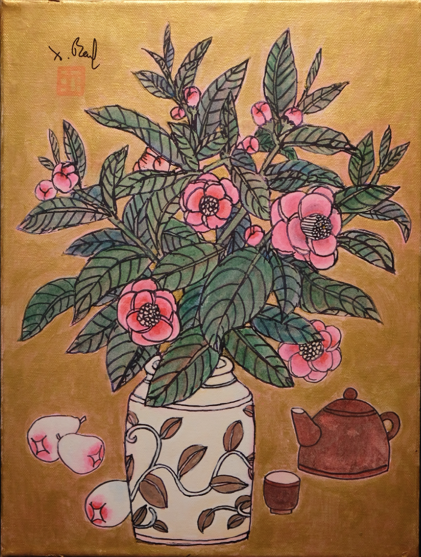 Still life with camellia
